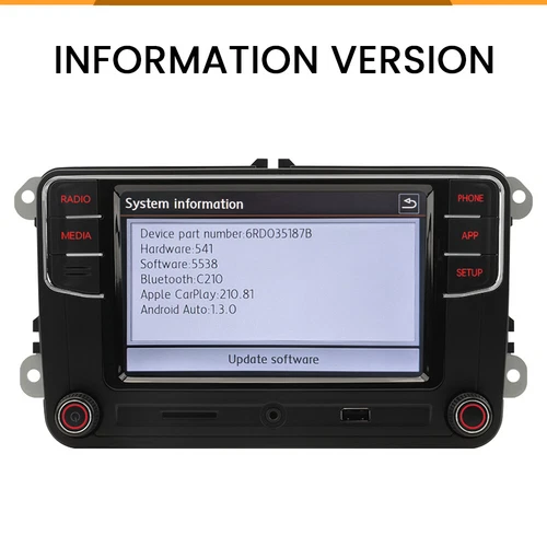 6.5" CarPlay Android Auto Radio RCD330 5538 RCD340G 187B Für VW Passat Jetta CC - Bild 4 von 11