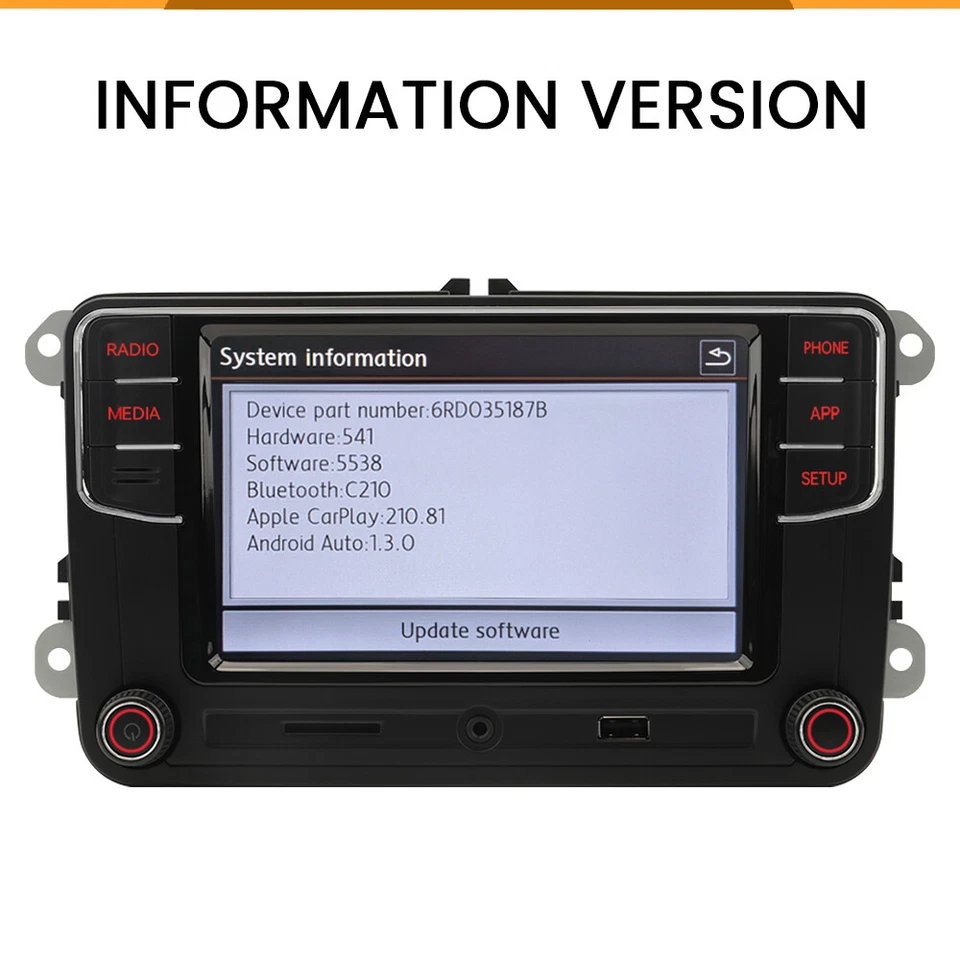 6.5" CarPlay Android Auto Radio RCD330 5538 RCD340G 187B Für VW Passat Jetta CC - Bild 4 von 4