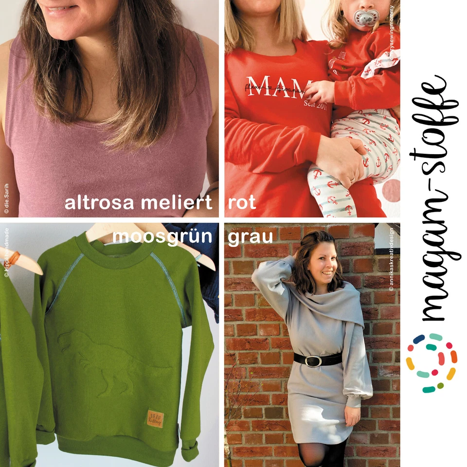 MAGAM-Stoffe "Elias" Sweatstoff innen angeraut weich einfarbig ÖKO-TEX Meterware - Bild 3 von 4