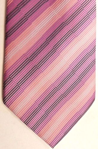 Barcelona Men's Microfiber Tie 58" X 4" Multi-Color British Stripes
