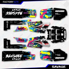 CMYK Savage Camo Racing Fender Graphics Kit fits Yamaha Banshee 350 Twin