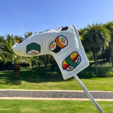 Yummy Sushi Golf Headcover Blade Putter Cover Magnetic Putter Head Cover Cute US