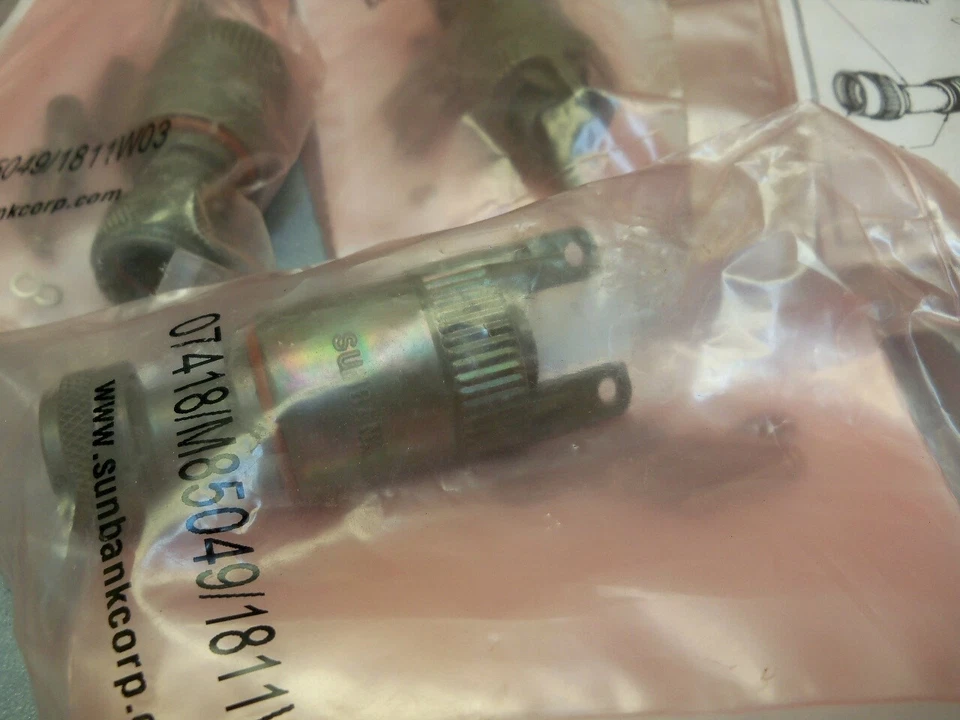 Sunbank m85049/1811w03 Circular MIL spec Backshells Backshell Size 11 Lot of 5 - Image 2 of 4