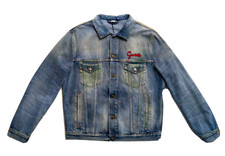 GUCCI 'Mon Petit Chat' DISTRESSED DENIM JACKET