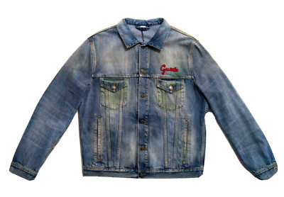 GUCCI 'Mon Petit Chat' DISTRESSED DENIM JACKET
