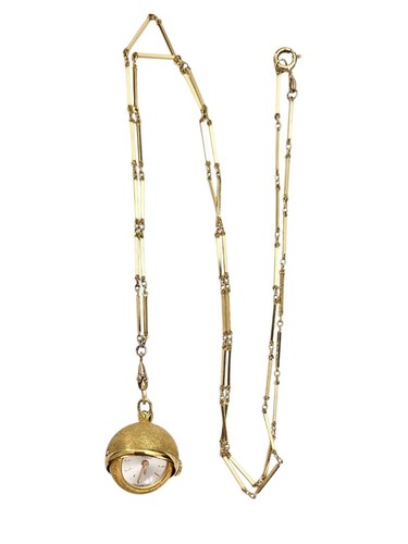 Bucherer 17 Jewels Auto Mode Pendant Watch W/ Amerikan Link Chain Necklace, J53 - 第 1/10 張圖片