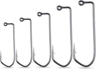 90 Degree Fishing Jig Hooks 100pcs Barbarian Jig Hooks Classic Aberdeen Jig H...