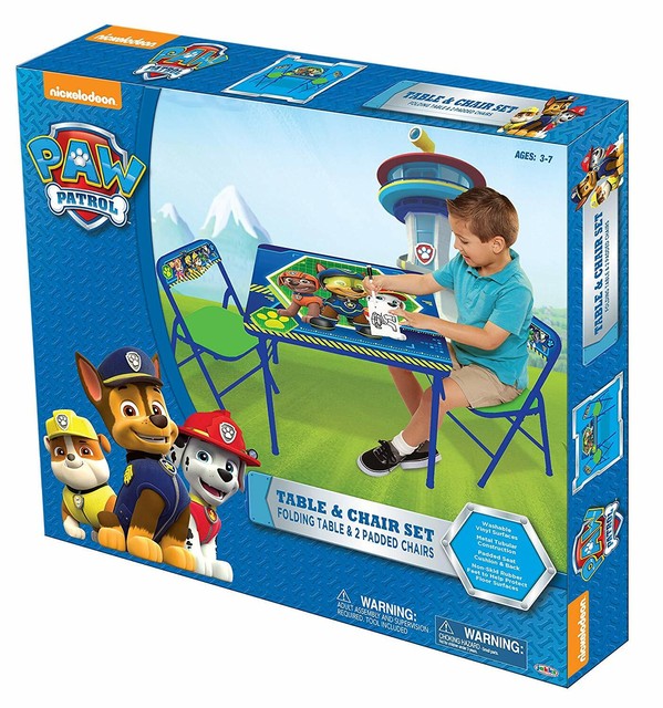 Nickelodeon Patrol Code Paw Activity Table Play Set With Two Chairs Blue Green