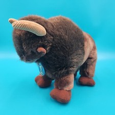 Dakin Brown Buffalo Plush Bison Animal 1985 Vintage Stuffed Toy Collectible.