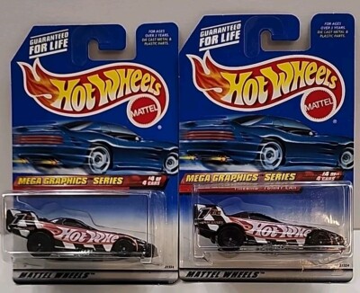 Hot Wheels Lot Of Two Firebird Funny Car 1999 Mega Graphics Series #4 Of 4