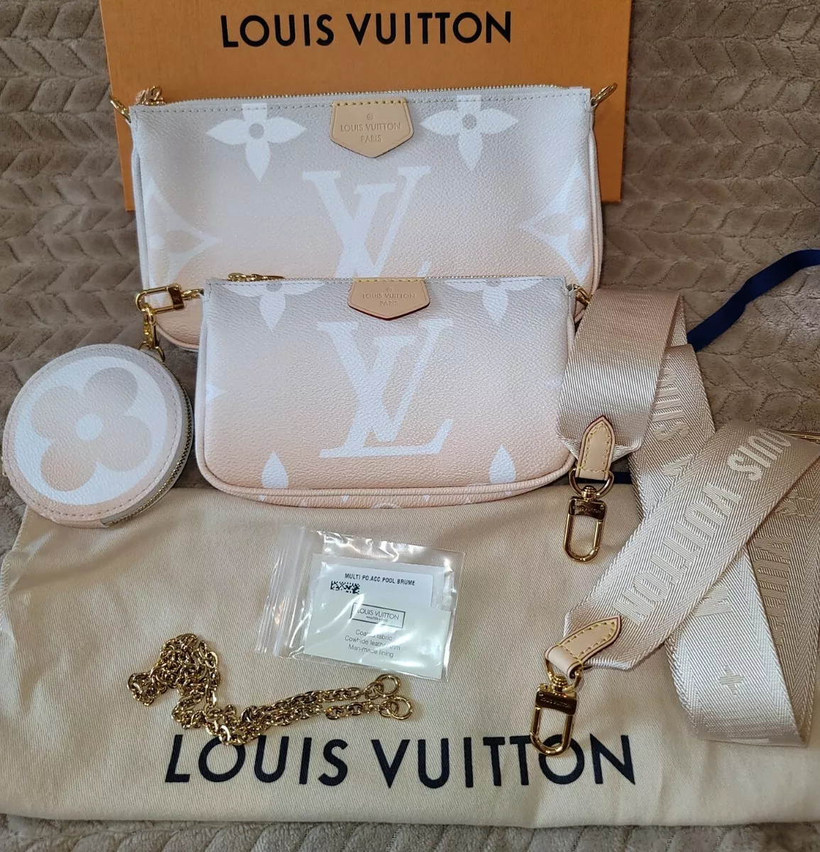 Louis Vuitton multi pochette bag blue strap handbags shoulder