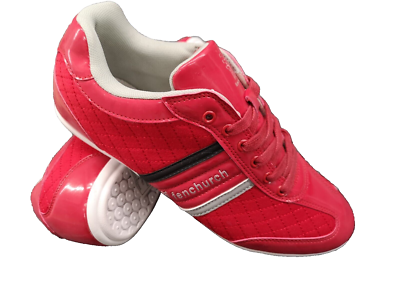 Mens Red Smart Sports Trainers Casual Sneaker Lace Up Fashion Skate Shoes  Size