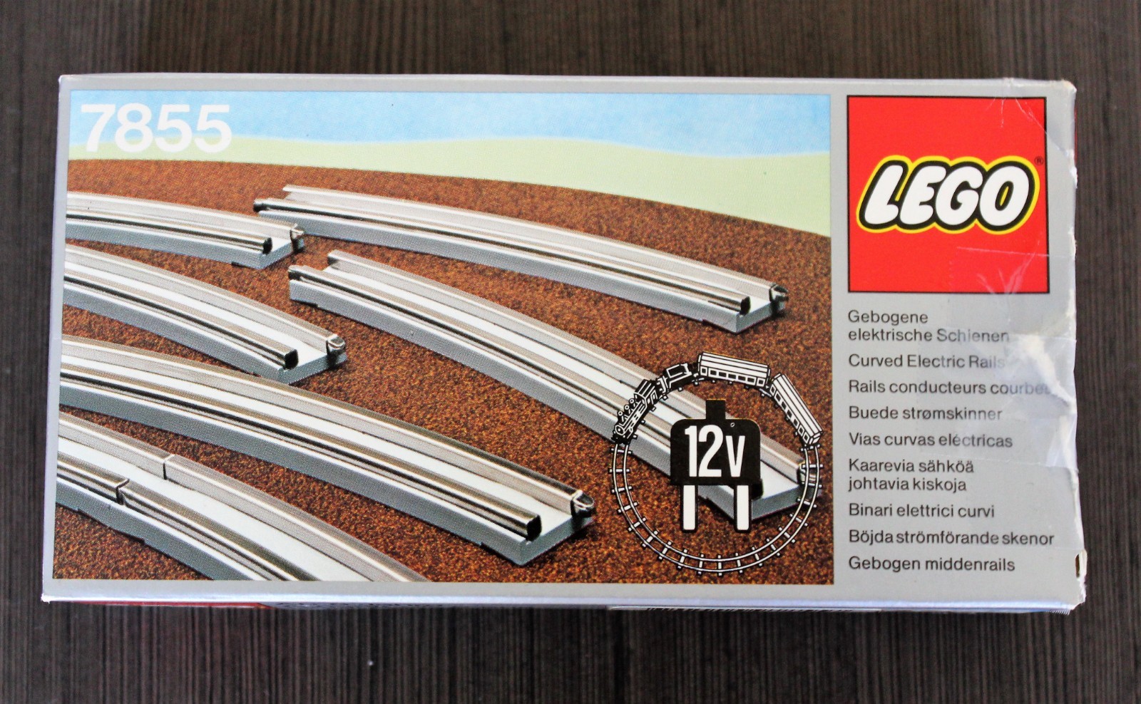 LEGO 7855 8x Gray Curved Electric Rails 12V | eBay