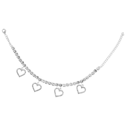 Chaîne De Pied Turquoise Avec Perles Et Cœur - Bracelet Cheville Stretch été Pour Femmes - Style Bohème Plage Vacances