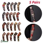 10PCS Cooling Arm Tattoo Sleeves Cover UV Sun Protection Outdoor Sport Summer US