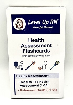 Level Up RN Health Assessment and Learning System Flashcards (Brand New)
