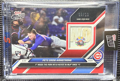   Pete Crow-Armstrong RC /10 #583E Inside The Park HR Base Relic 2024 Topps Now