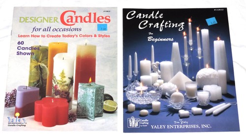 Lot of 2 Candle Crafting Instruction Booklets Beginner Designer Yaley