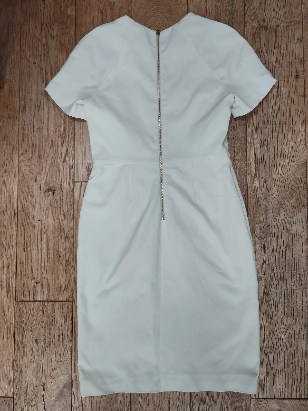 ACNE STUDIOS Abito raglan tubino aderente bianco panna acne • tasche da lavoro • 38 10