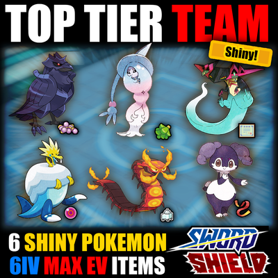 Pokemon Sword And Shield Full Battle Ready Team 6iv Shiny Ebay
