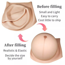 Inflatable Style Twins Oversized Pregnant Belly Silicone Fake Belly For Cosplay