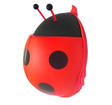 Supercute Lady Bug Toddlers Kids 3D Hard Shell Backpack , School ,Travel Bag Red