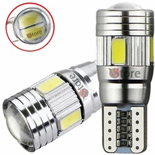 2 LED lamps T10 6 smd CANBUS position light no error WHITE 5630 HID CAR 12V