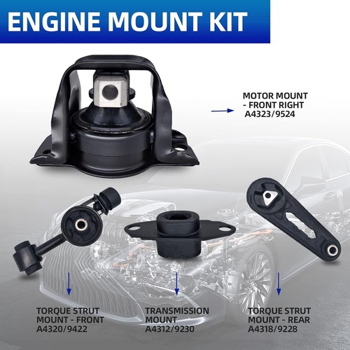 4pcs Engine Motor & Transmission Mount for Nissan Cube 2009-2014 Versa 2007-2012 - Picture 4 of 14