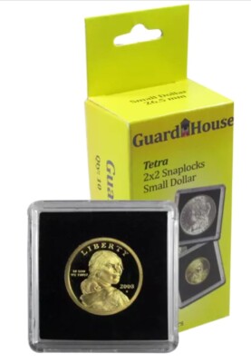 10 Guardhouse Tetra 2x2 Coin Holder Snap Capsule 26.5mm Small Dollar Storage