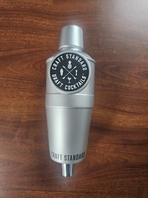 Craft Standard Ready Draft Silver Color Cocktail Shaker Beer Tap Handle 8  New
