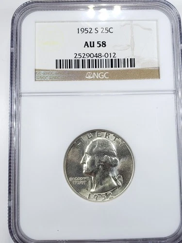 1952-S Washington Quarter NGC AU58 EVERYMAN SET