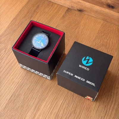 Seiko WIRED Super Mario Bros Watch Blue NINTENDO LTD-1200 Working