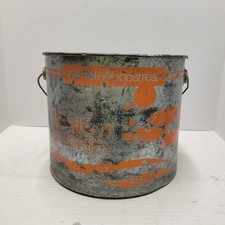 Vintage Old Pal Woodstream Galvanized Floating Minnow Bucket 10 Qt Fishing Pail