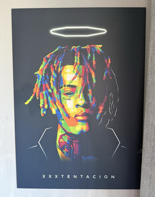 2 Displates Set XXXTentacion & Juice WRLD mehrfarbig. Ohne Magnettapete.