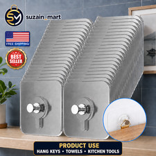 Heavy Duty Adhesive Wall Hooks Transparent Waterproof No Drill Sticky Hooks