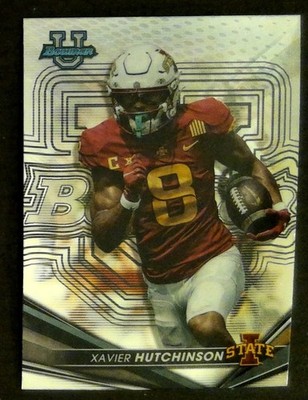 2022 Bowman Chrome U Xavier Hutchinson Rookie RC #52 Houston Iowa State Cyclones