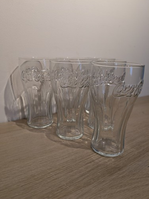 #ad 6 X Coca Cola Glasses Clear 16oz Brand New Unused GBP 18.99