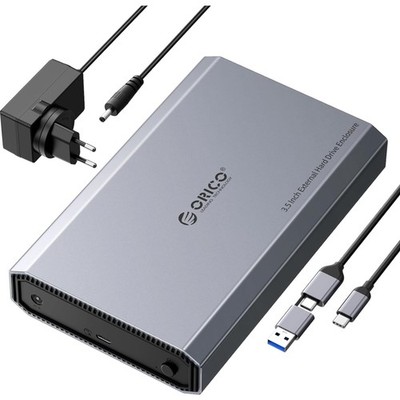Festplattengehäuse 3,5 Zoll USB C SATA HDD SSD 20TB Aluminium extern
