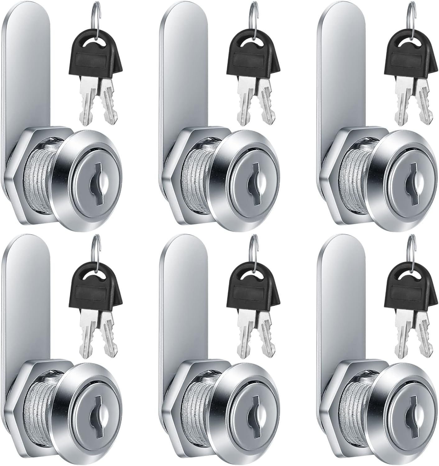 6 Pcs Cabinet Locks, 16 Mm Letterbox, Cupboard with Key, Mailbox, Security Drawe