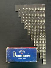 Vintage Magna Double Nine Dominoes Made In The USA Old Game Box Complete Set!