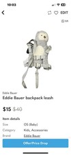 Eddie Bauer Animal Harness Buddy Owl Pattern