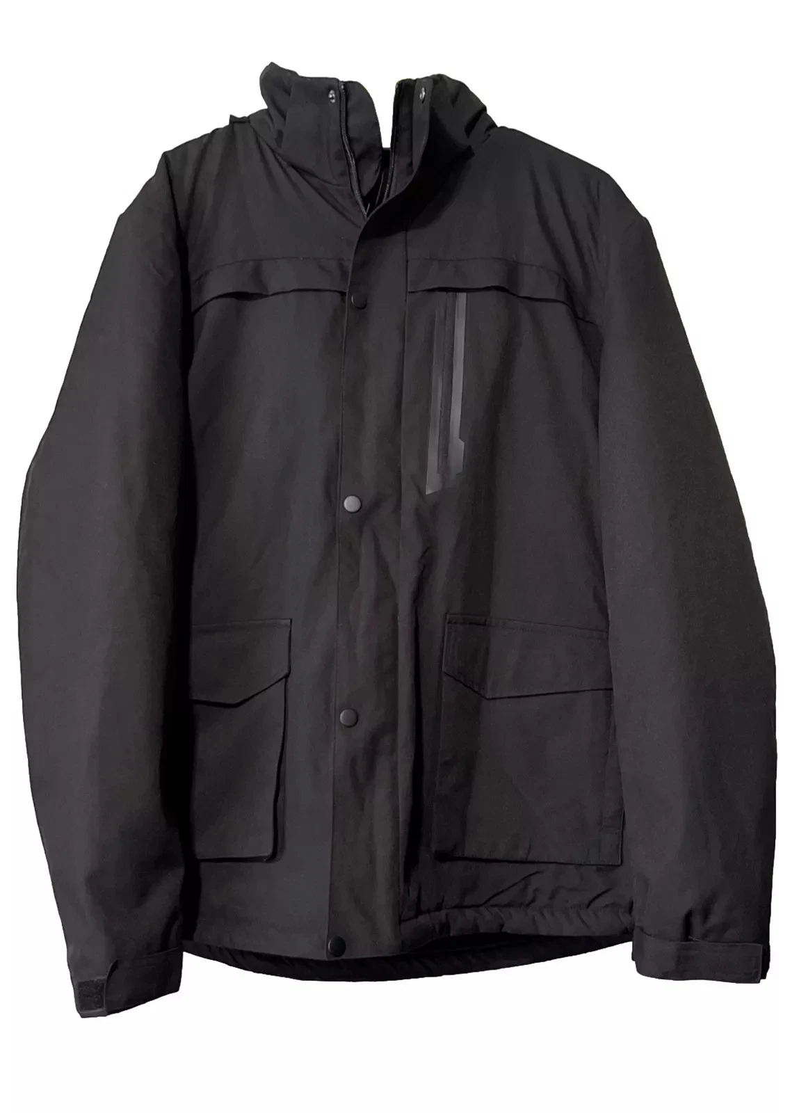 HELIOS HEATED JACKET COAT COTTON POLY FULL ZIP - SMALL - BLACK - F3-30