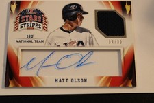 2015 Panini - Stars & Stripes - Auto - Game Jersey - Matt Olson 94/99