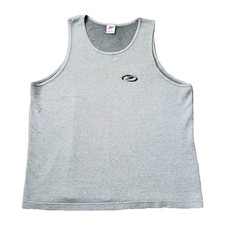 Vintage 90s Speedo Grey Mesh Tank Top Sz XL USA Made Embossed Logo Mens Shirt