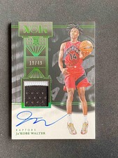 Ja'kobe Walter 2024-25 Panini Noir RC Patches Green Auto 19/49