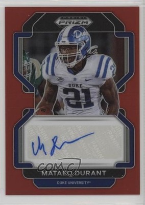 2023 Panini Prizm Draft Picks 2022 Update Red 175/199 Mataeo Durant Auto 15sx