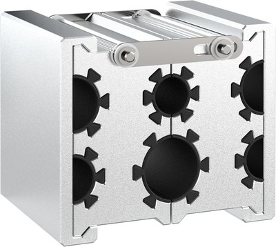 Universal Clamp Collets Barrel with 4 Openings, Constructed from Silver