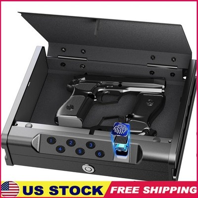 Biometric Gun Safe Quick Access Handgun Storage Anti Theft Durable Steel Safe US