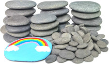 120PCS Painting Rocks, DIY Rocks Flat Smooth Kindness Rocks for Arts, Crafts,