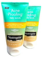 2 neutrogena acne proofing daily scrub max 4.2oz exp2019 discontinued